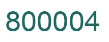 Número 800004 imagen verde