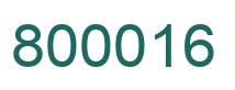 Number 800016 green image
