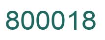 Number 800018 green image