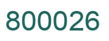 Número 800026 imagen verde