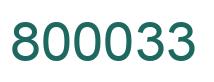 Number 800033 green image