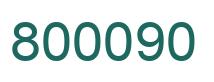 Número 800090 imagen verde
