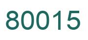Number 80015 green image