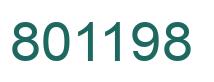 Number 801198 green image