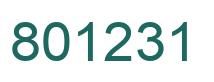 Number 801231 green image