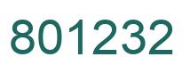 Number 801232 green image