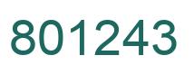 Número 801243 imagen verde