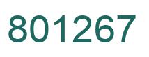 Number 801267 green image