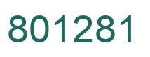 Number 801281 green image