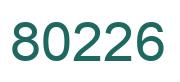 Number 80226 green image