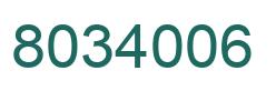 Number 8034006 green image