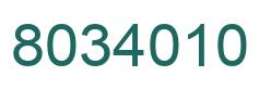 Número 8034010 imagen verde