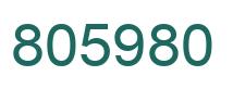 Number 805980 green image