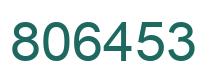 Number 806453 green image