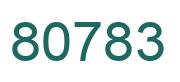Número 80783 imagen verde