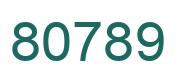 Número 80789 imagen verde