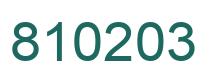 Number 810203 green image