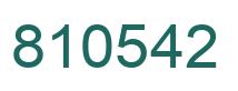 Number 810542 green image