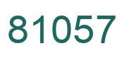 Number 81057 green image