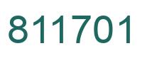 Number 811701 green image