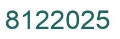 Number 8122025 green image
