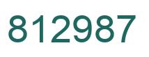 Number 812987 green image