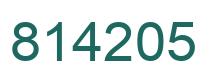 Number 814205 green image