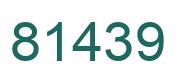 Number 81439 green image