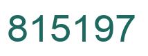 Number 815197 green image