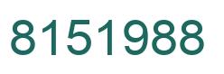 Número 8151988 imagen verde