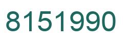 Número 8151990 imagen verde