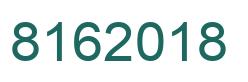 Number 8162018 green image