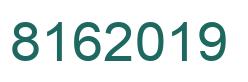 Number 8162019 green image