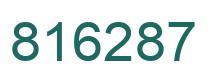 Number 816287 green image