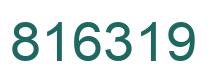 Number 816319 green image