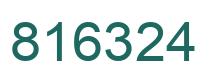 Number 816324 green image