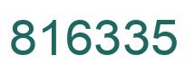 Number 816335 green image