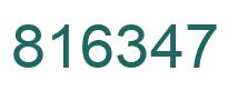 Number 816347 green image