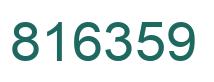 Number 816359 green image