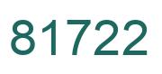 Número 81722 imagen verde