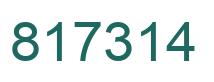 Number 817314 green image