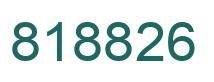 Number 818826 green image