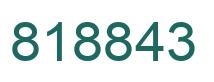 Number 818843 green image