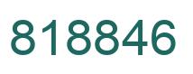 Number 818846 green image