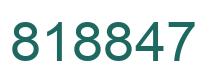 Number 818847 green image