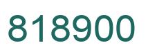 Number 818900 green image