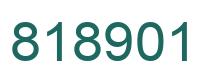 Number 818901 green image