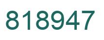 Number 818947 green image