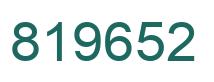 Number 819652 green image