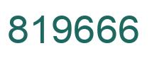 Number 819666 green image